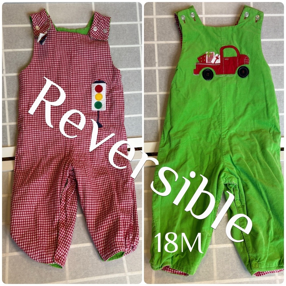 Bailey Boys Reversible Jumper 18 Months Corderoy‎ School/ Christmas Red Plaid